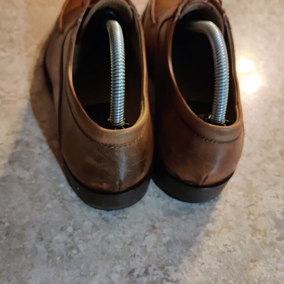 Mens 9.5 M Mercanti Fiorentini Italy Brown Leather Shoes Oxfords Lace-Up Italian main image 6